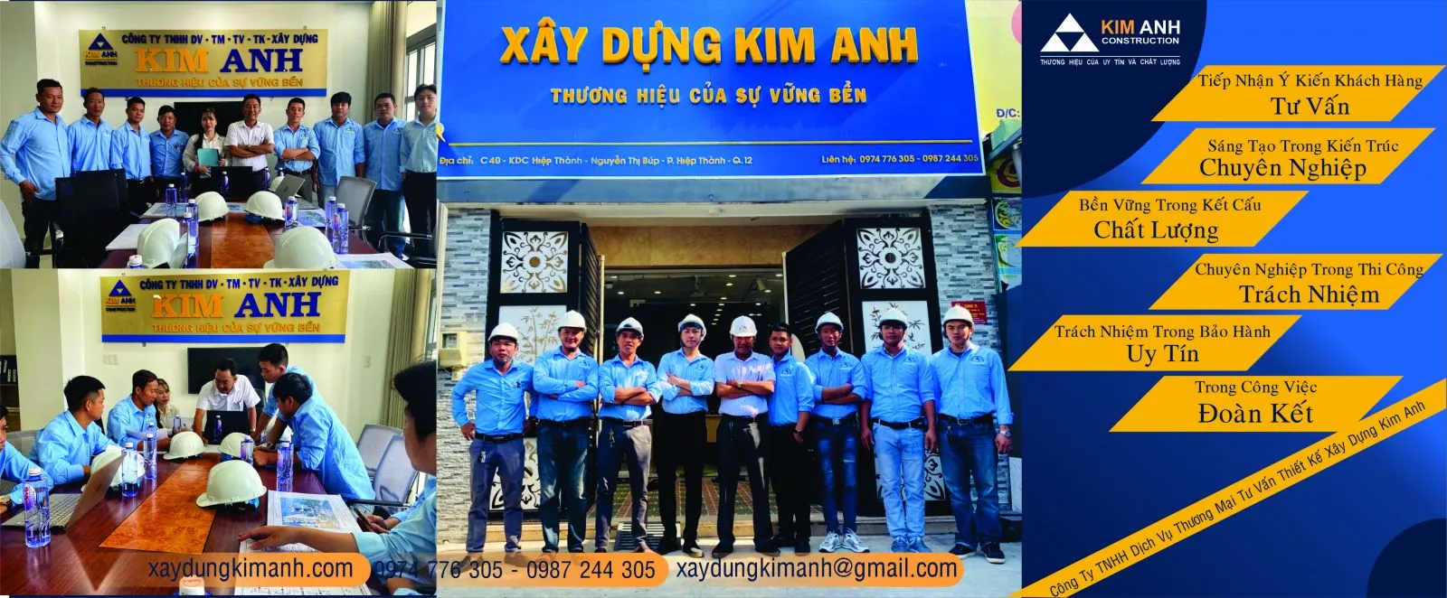 Đội ngũ công ty Xây Dựng Kim Anh - xaydungkimanh.com