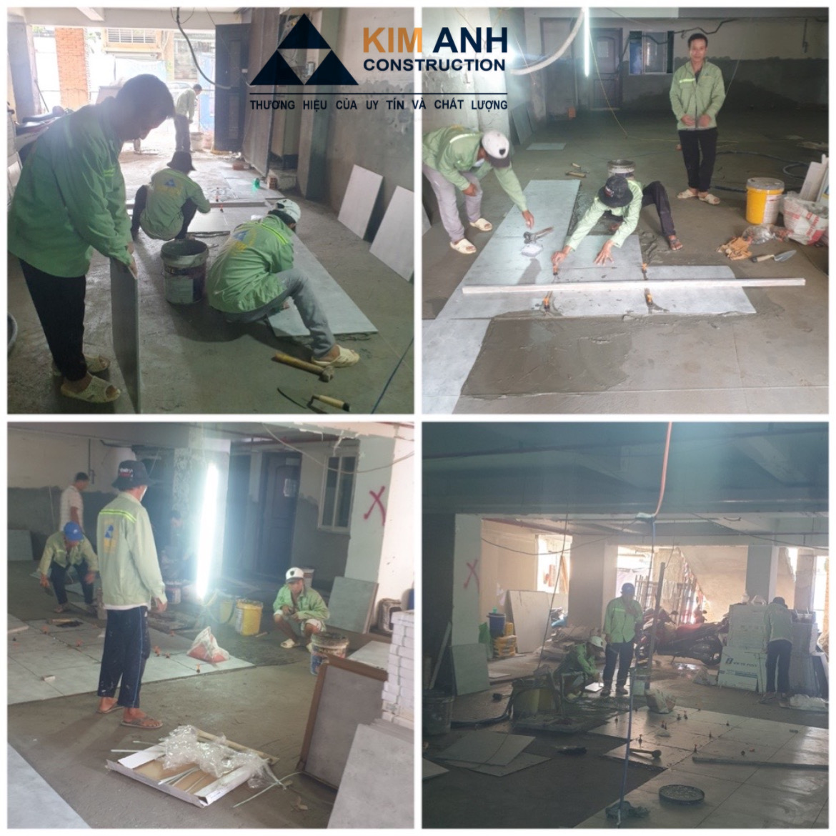 Công tác thi công cải tạo các hạng mục bên trong.