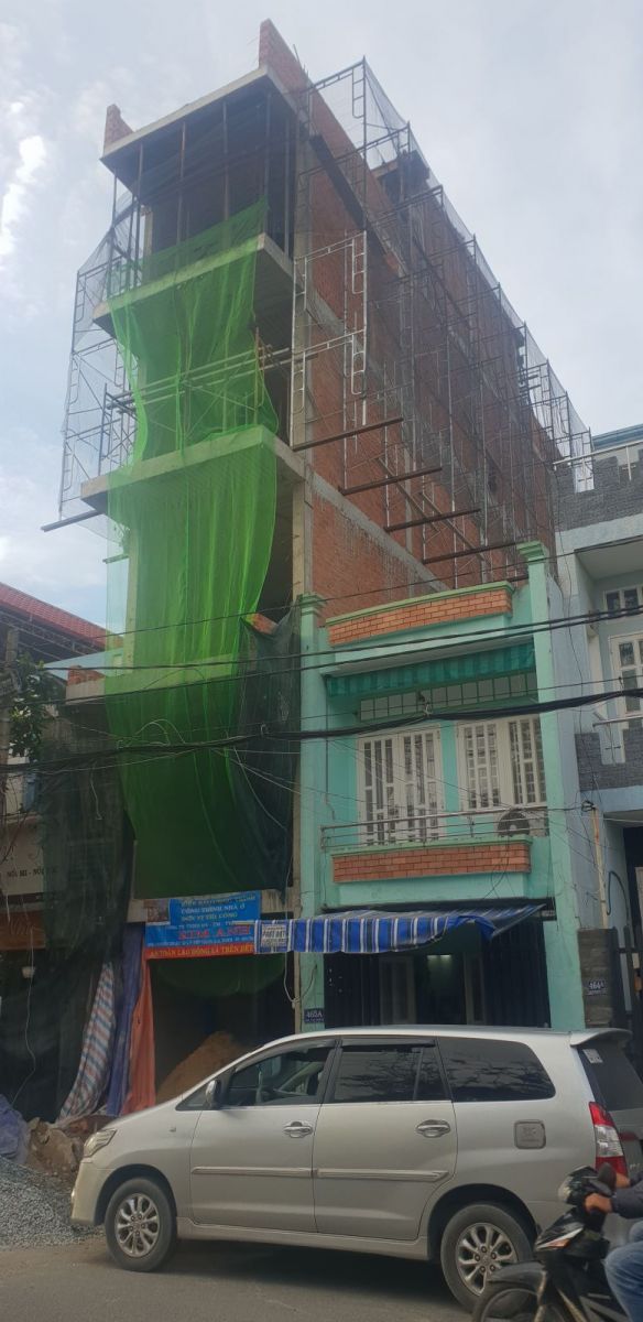 Ngôi nhà dần hình thành sau quá trình thi công phần thô