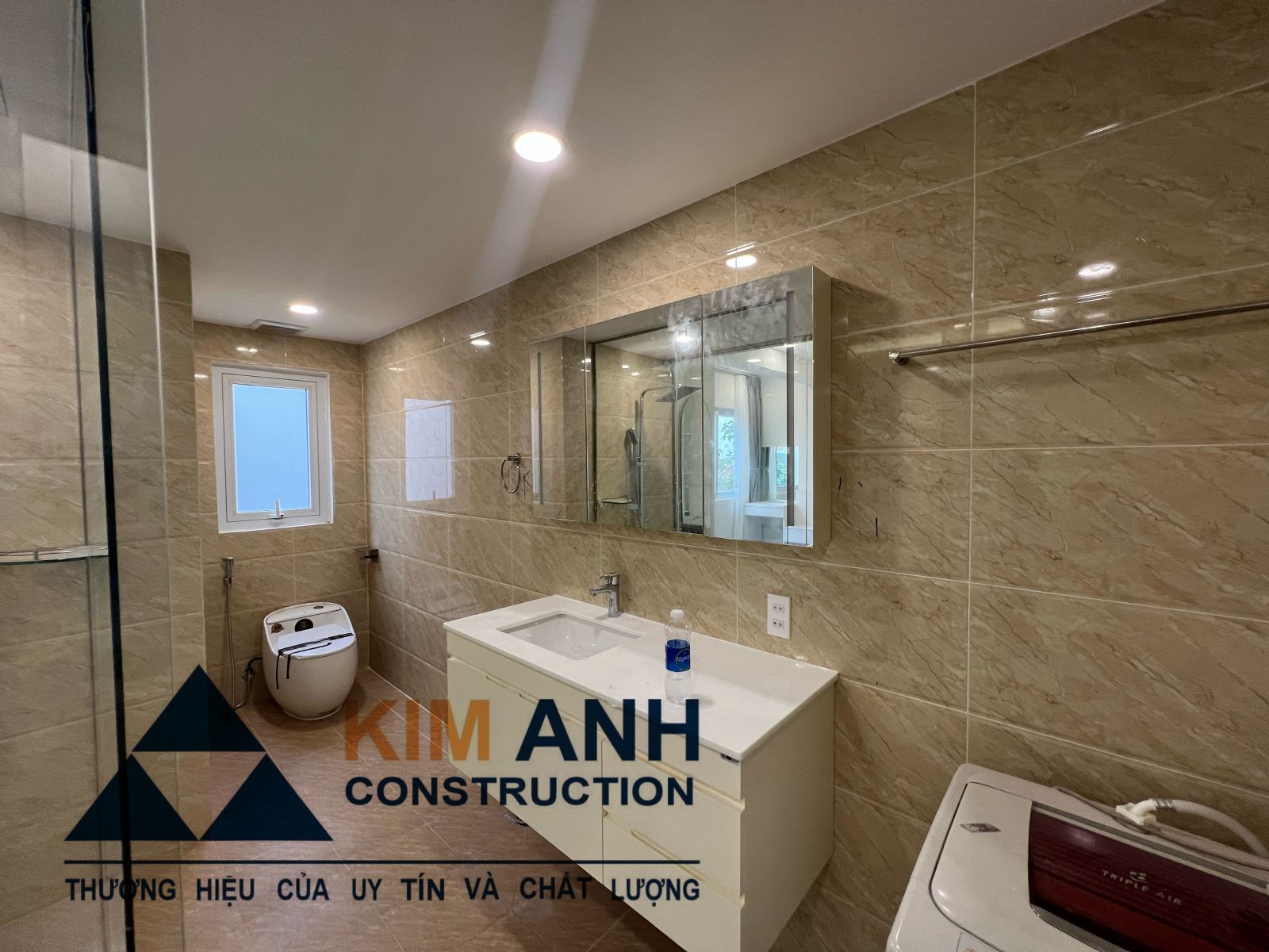 Hình ảnh khu vực WC của công trình đã hoàn thành