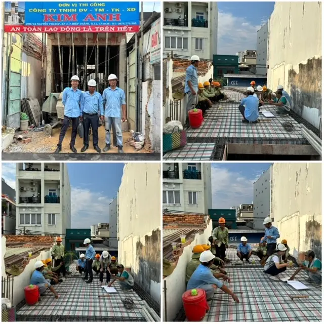 Hình ảnh thi công móng dự án xây nhà 3 tầng Quận Bình Thạnh-xaydungkimanh.com