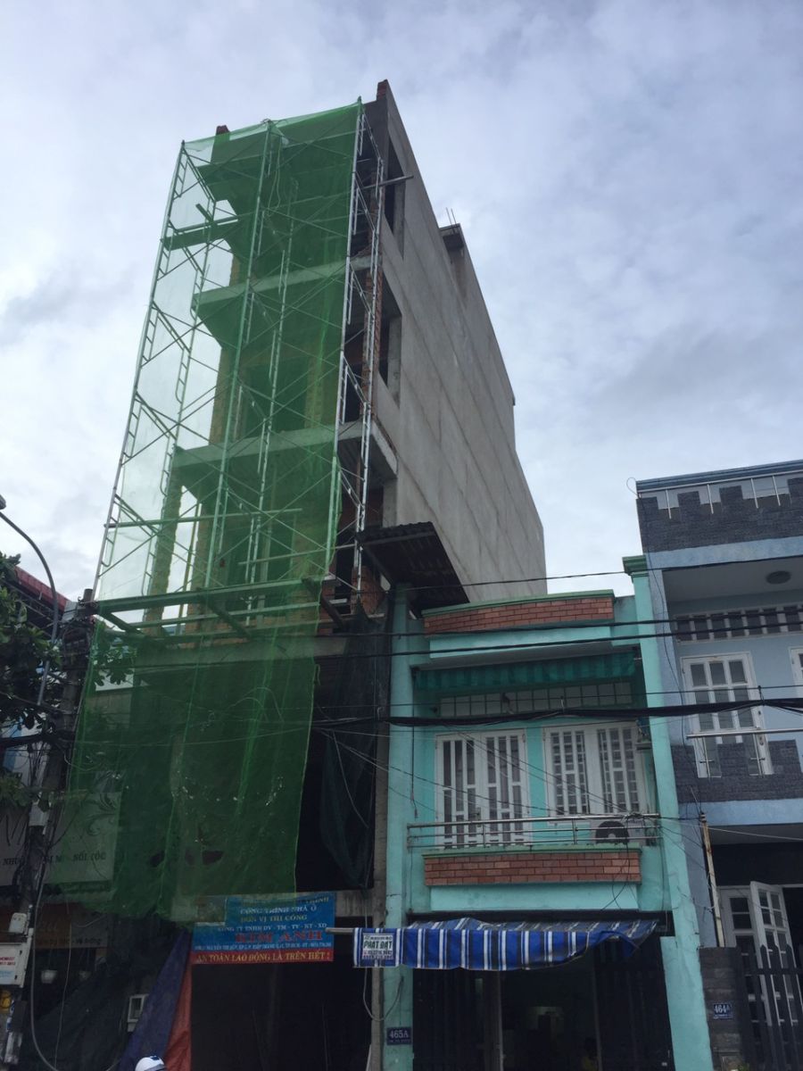 Ngôi nhà dần hình thành sau quá trình thi công phần thô