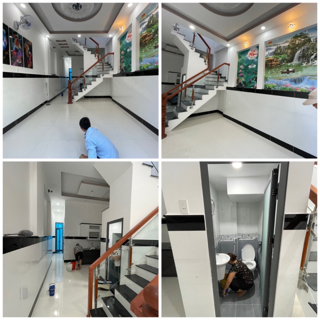 Ngôi nhà 1 trệt 1 lầu khang trang tại Thạnh Xuân sau khi được bàn giao.