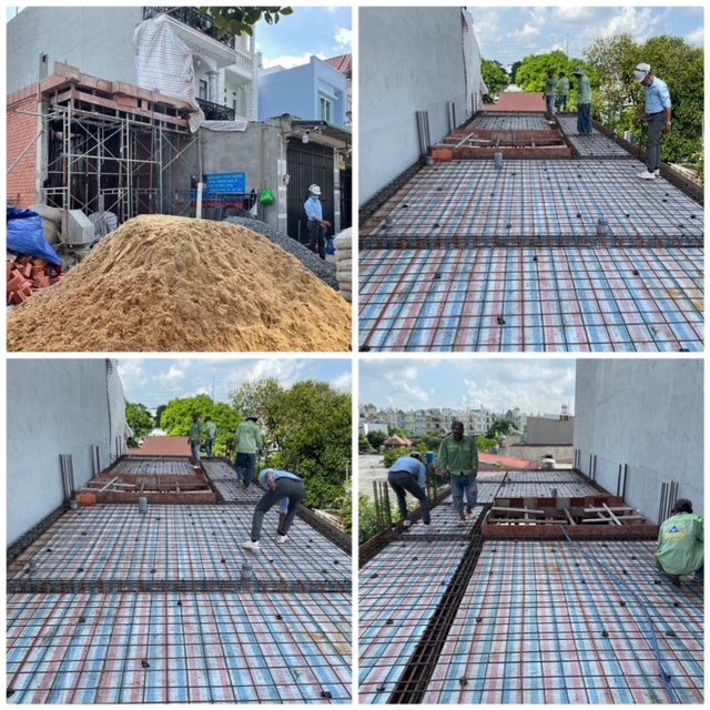 Thi công đan sắt sàn lầu 1 nhà trọn gói Tân Chánh Hiệp - Xây Dựng Kim Anh