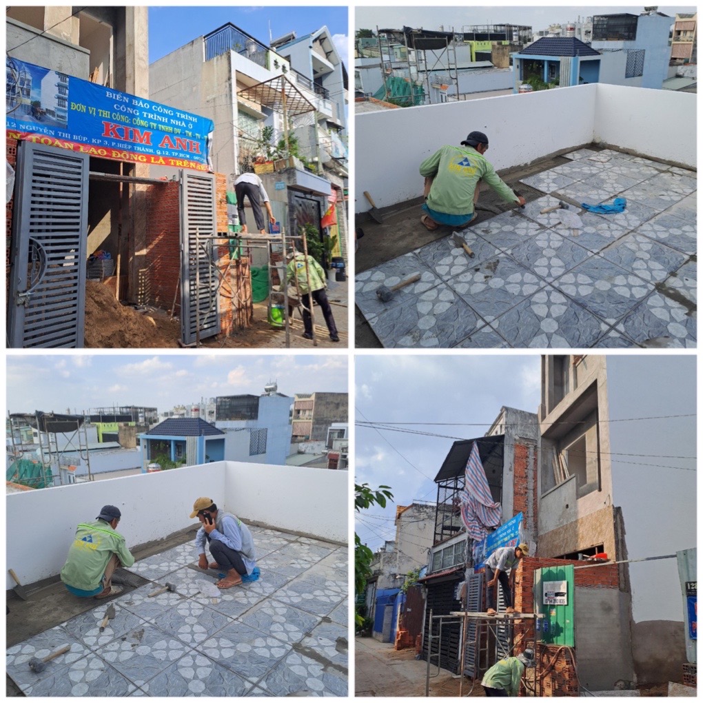 Ốp lát gạch nền và tường nhà Bình Tân - Xây Dựng Kim Anh