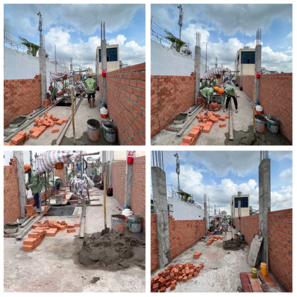 Kiểm tra thép sàn tầng 2 nhà phố Gò Vấp - Xây Dựng Kim Anh