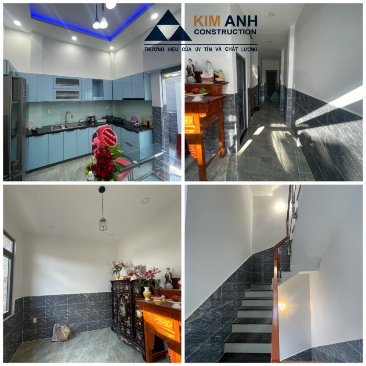 Hoàn thiện khu vực bếp, hành lang, phong thờ - Xây Dựng Kim Anh