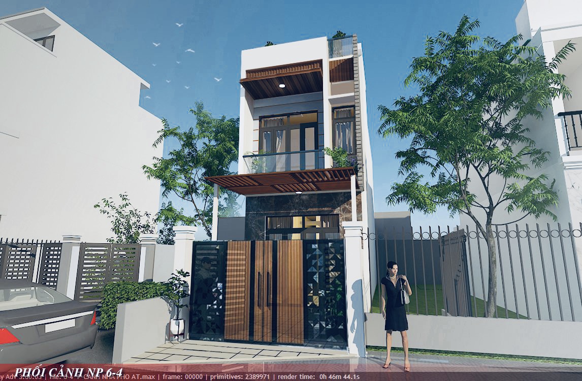 Nhà 1 trệt 1 lầu hiện đại