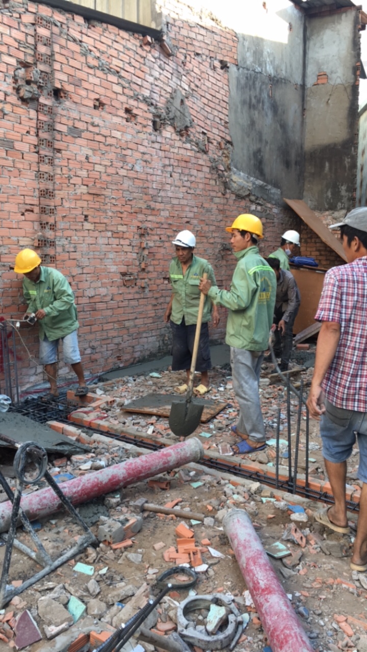 Giai đoạn thi công đổ bê tông phần móng