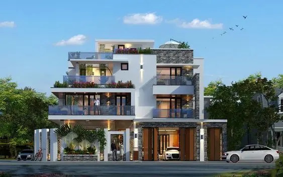 Mẫu biệt thự hiện đại - Xây Dựng Kim Anh