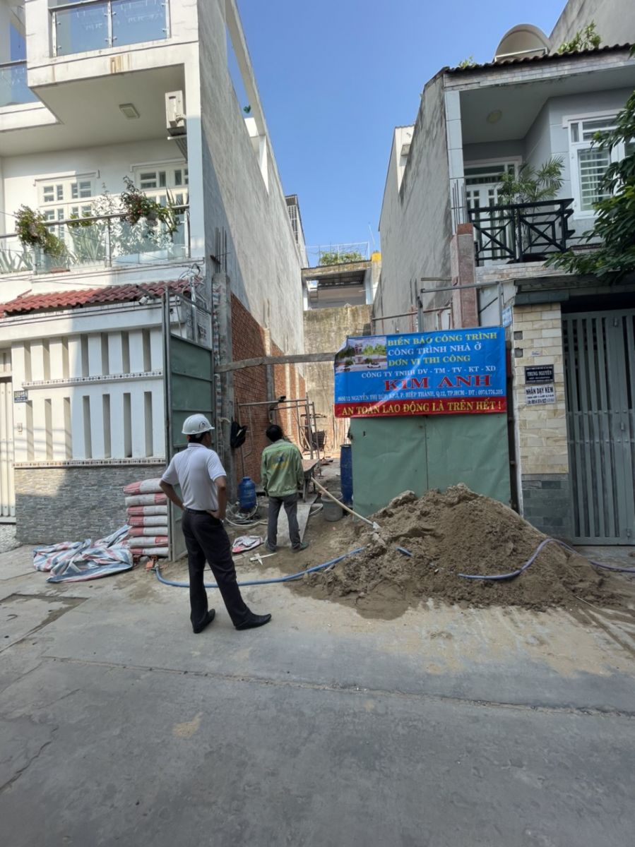 Hình ảnh giám sát quá trình xây dựng nhà quận Bình Tân