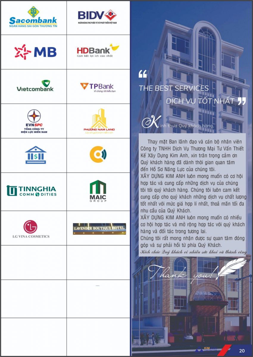 Hồ sơ năng lực Xây Dựng Kim Anh