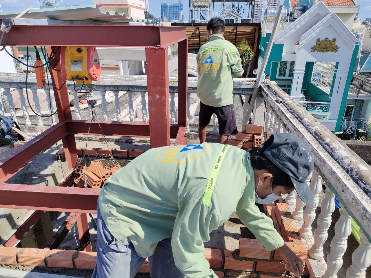 Thi công xây tô khu vực sân thượng