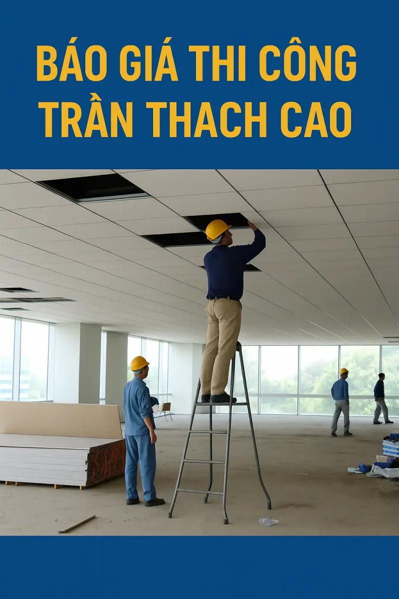 Các yếu tố chính quyết định đến giá thi công trần thạch cao
