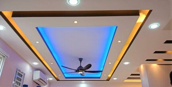 Mẫu trần thạch cao chìm giật cấp