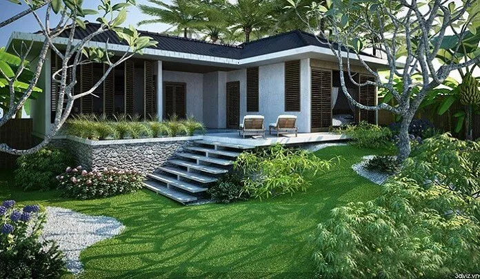 Thiết kế homestay nghỉ dưỡng hiện đại đẹp mê mẩn (CĐT: bà Hạ - Vĩnh Phúc)  KT21752
