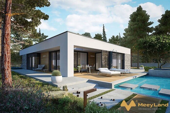 Nhà vườn hiện đại mái bằng