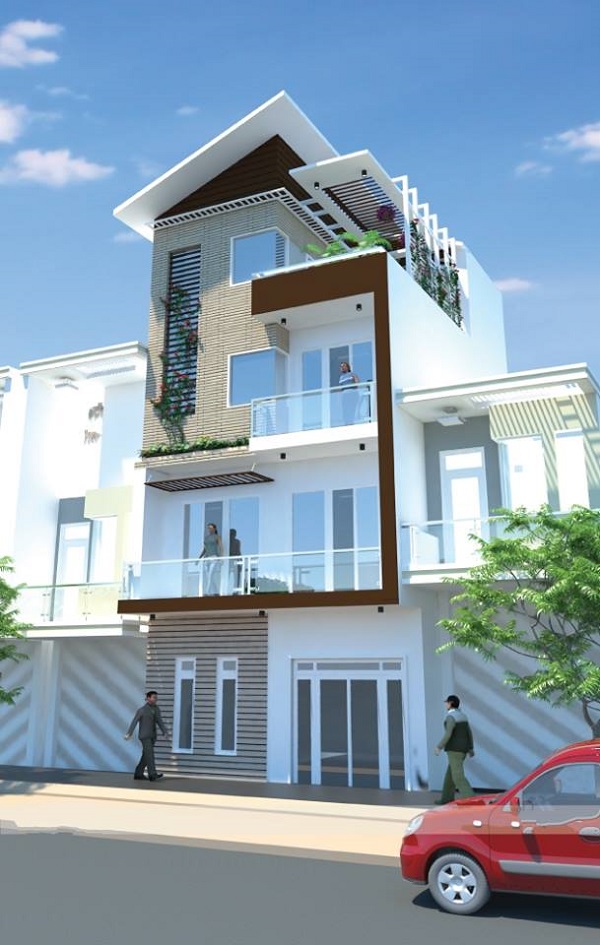 Mẫu nhà phố 3 tầng 1 tum-xaydungkimanh.com