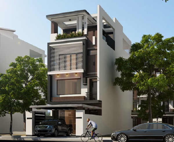 Mẫu nhà phố 3 tầng 1 tum-xaydungkimanh.com