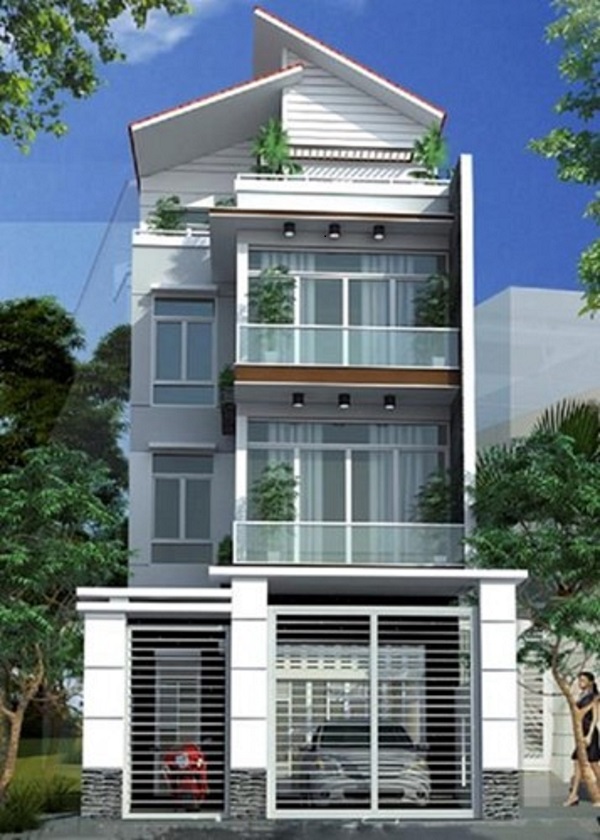Mẫu nhà phố 3 tầng 1 tum-xaydungkimanh.com