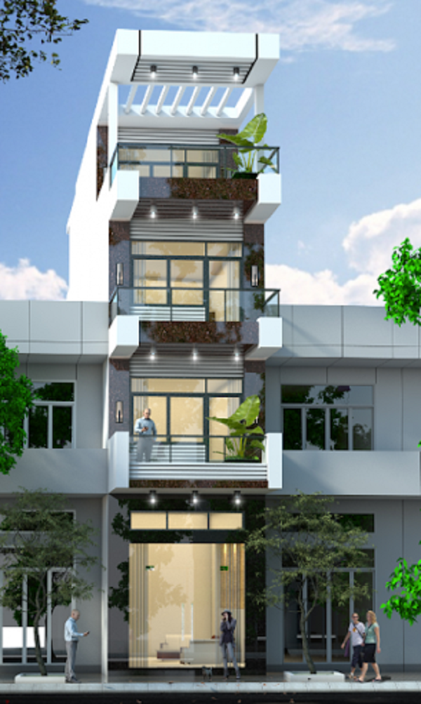 Mẫu nhà phố 3 tầng 1 tum-xaydungkimanh.com