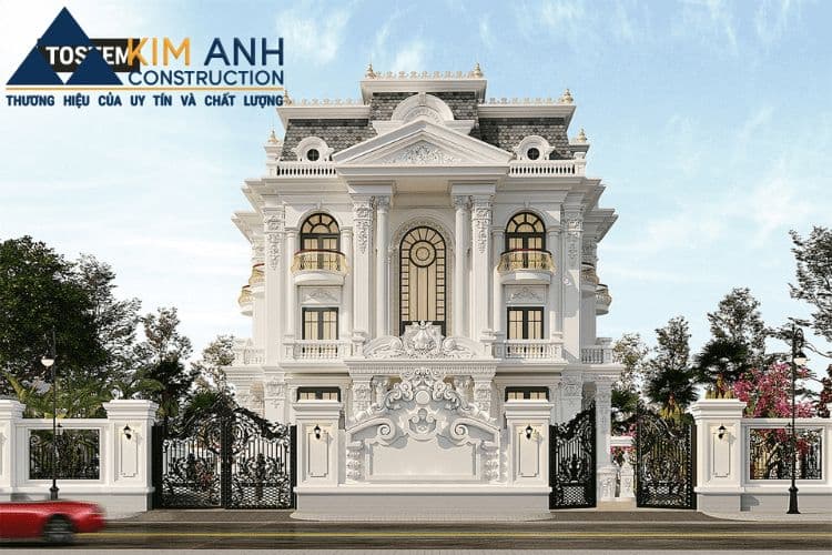 biet thu 3 tang tan co dien kieu phap