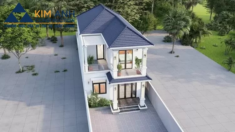 mau nha ong 2 tang mat tien 6m