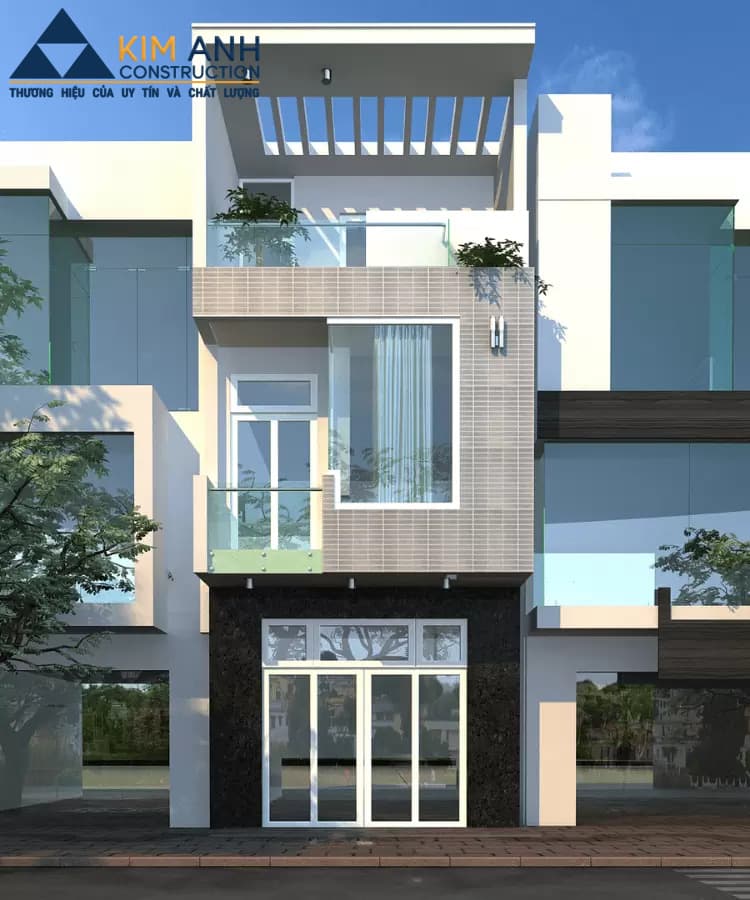 mau nha ong 2 tang co tum