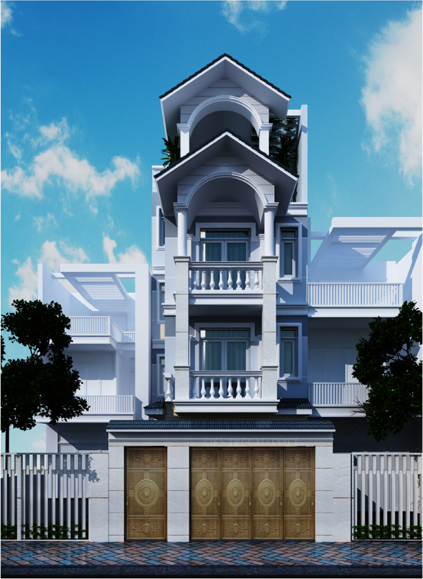 mau mat tien nha ong tan co dien - www.xaydungkimanh.com