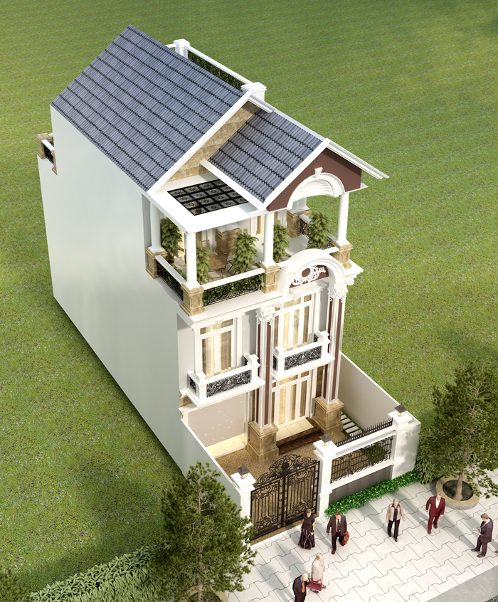 mau mat tien nha ong tan co dien - www.xaydungkimanh.com