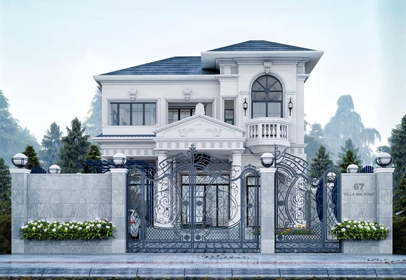 mau nha tan co dien 2 tang - www.xaydungkimanh.com