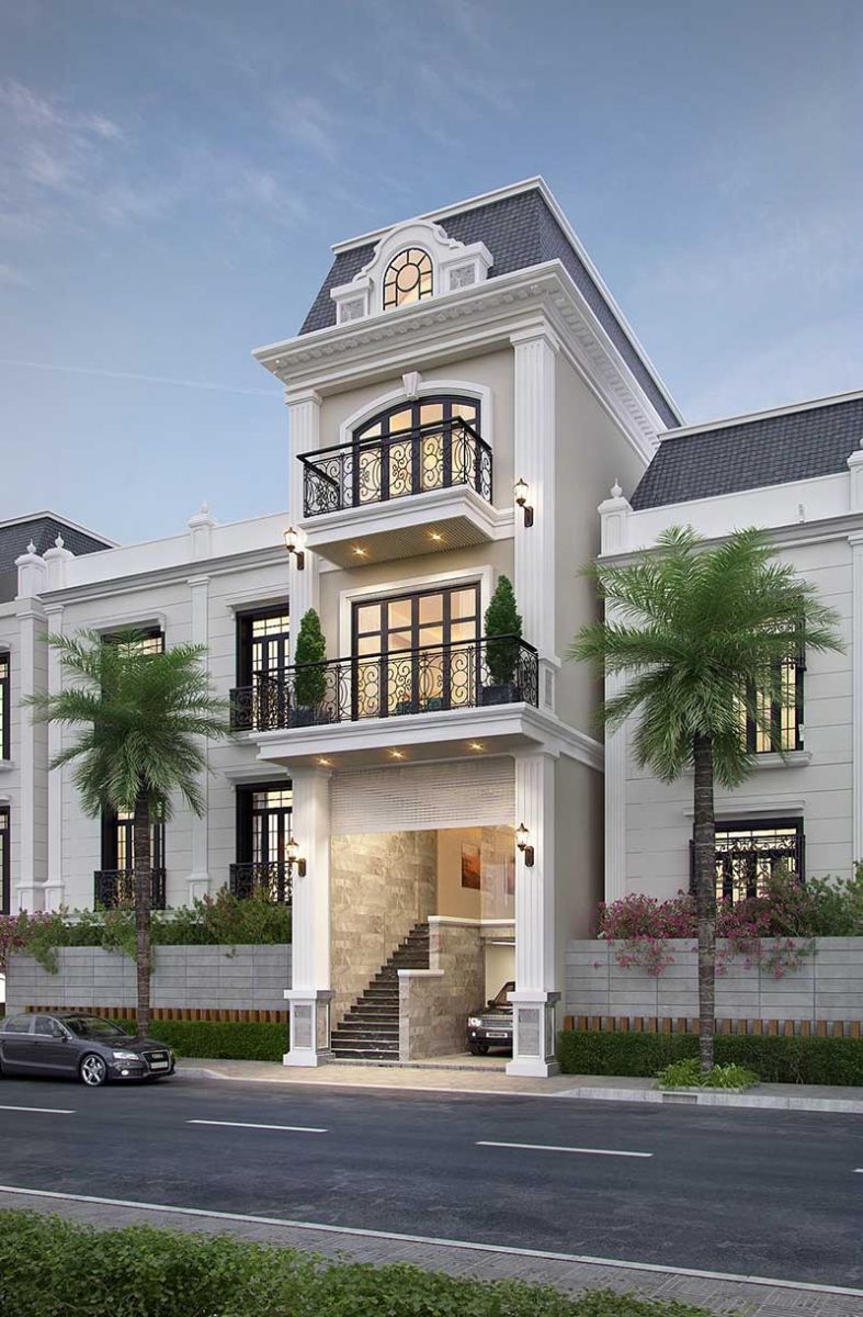 mau nha tan co dien 3 tang - www.xaydungkimanh.com