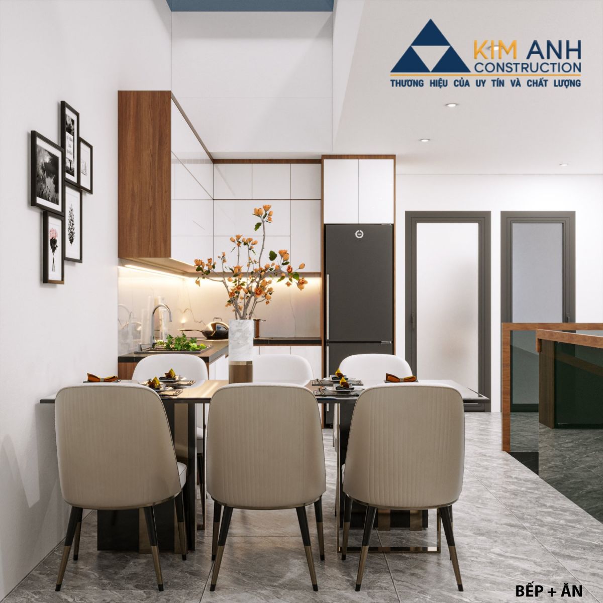 quán cafe kết hợp văn phòng - khu nhà bếp