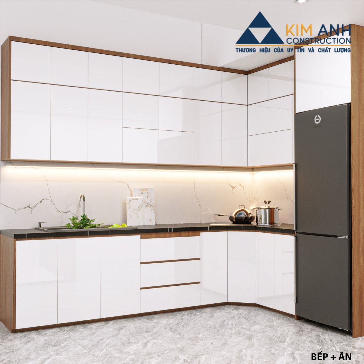 quán cafe kết hợp văn phòng - khu nhà bếp