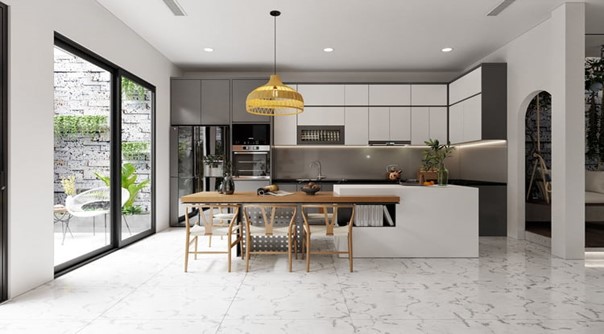 Thiết kế phòng bếp hiện đại - xu hướng thiết kế của thờI đại-xaydungkimanh.com