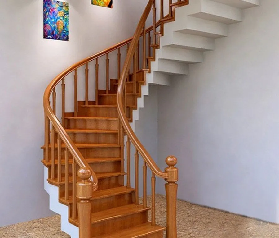 Cầu thang gỗ phong cách cổ điển