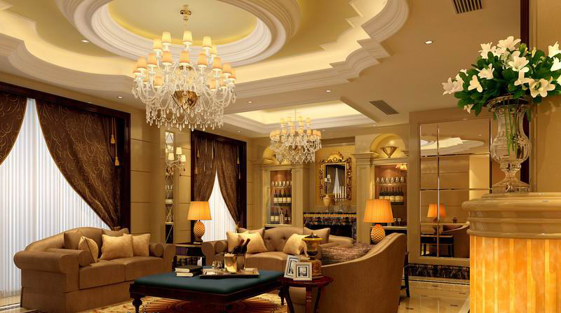 Mẫu thiết kế trần thạch cao phòng khách số 15