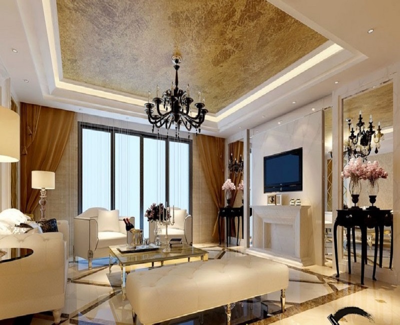 Mẫu thiết kế trần thạch cao phòng khách số 29