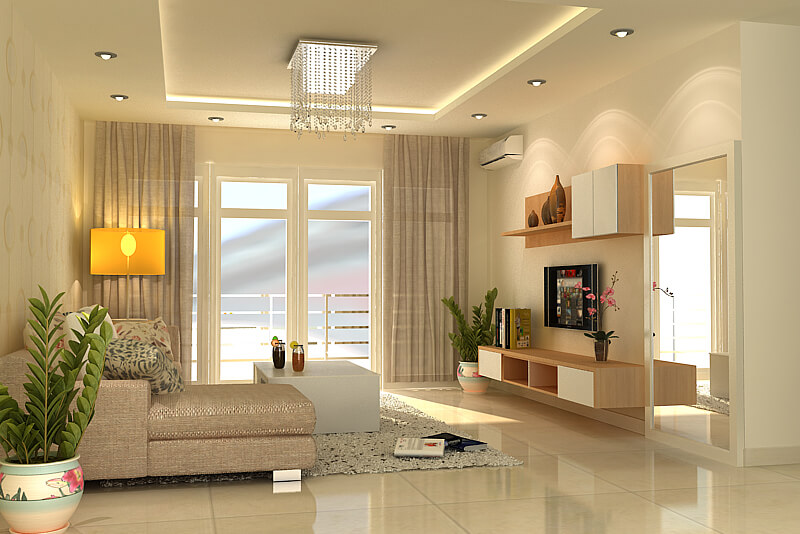 Mẫu thiết kế trần thạch cao phòng khách số 6