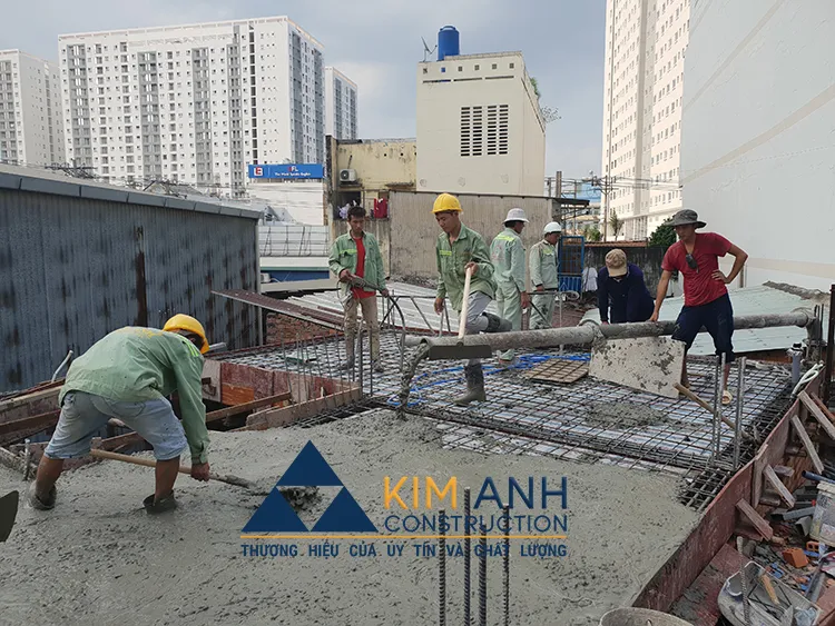 Quy trình xây dựng phần thô tại Xây Dựng Kim Anh