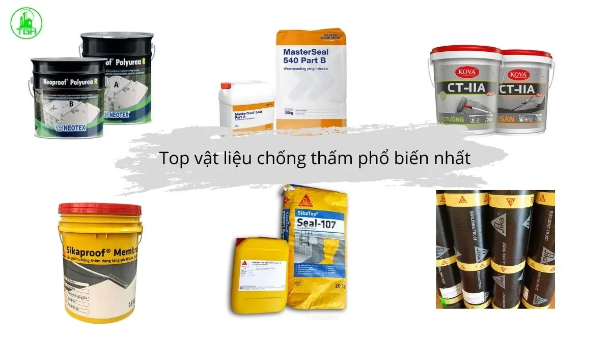 Vật liệu chống thấm phổ biến hiện nay