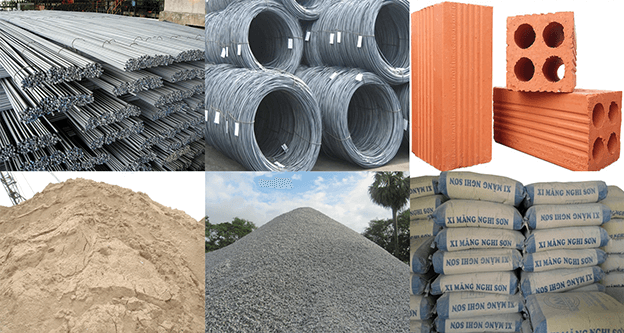 vật liệu thô trong xây dựng