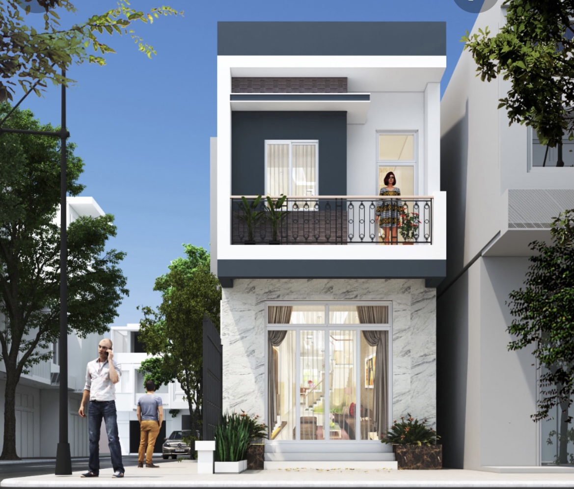 Phối cảnh 3D mặ tiền dự án nhà phố Quận 12