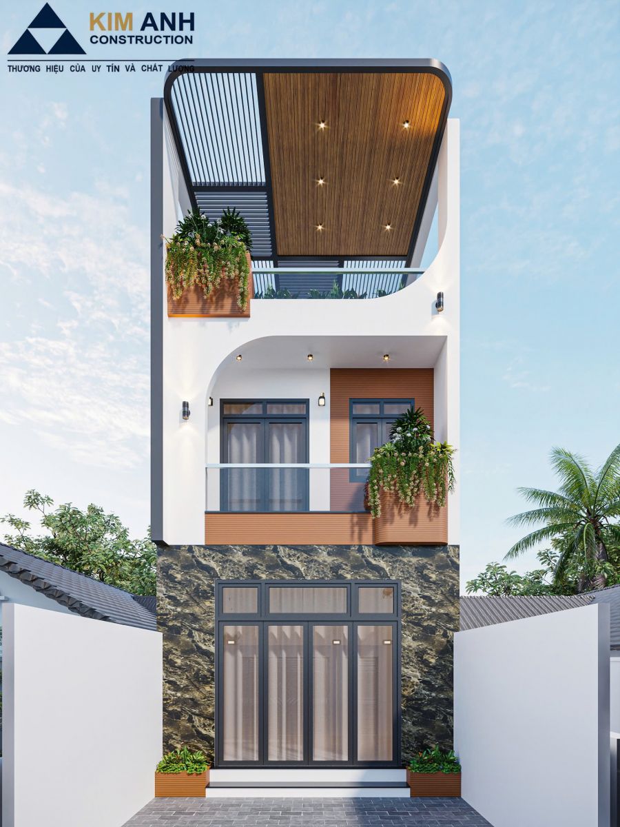 Mẫu thiết kế 3B nhà phố 2 tầng hiện đại, hoàn thiện trọn gói