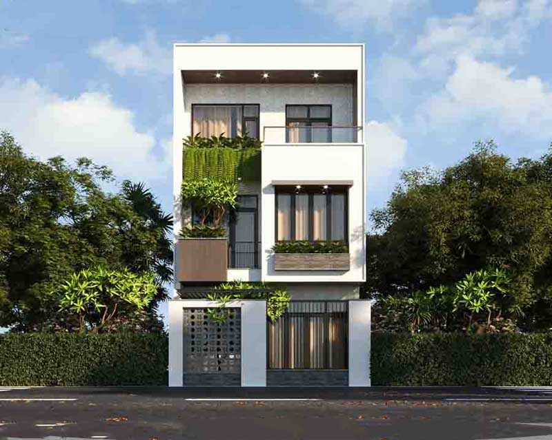 Một vài mẫu nhà phố 60m2 đẹp, hiện đại