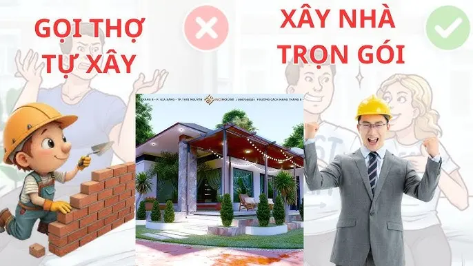 So sánh xây nhà trọn gói và tự xây