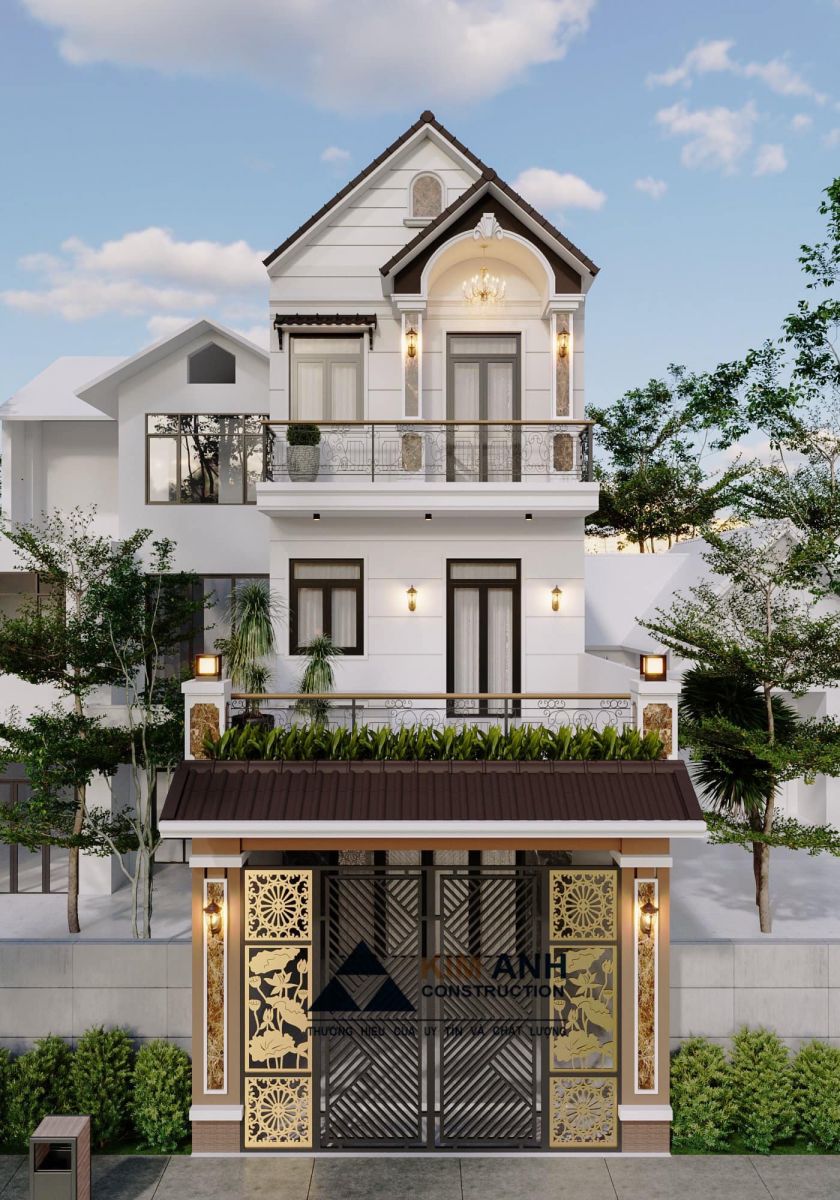 hình ảnh thiết kế dự án 3 tầng mái thái tại dĩ an