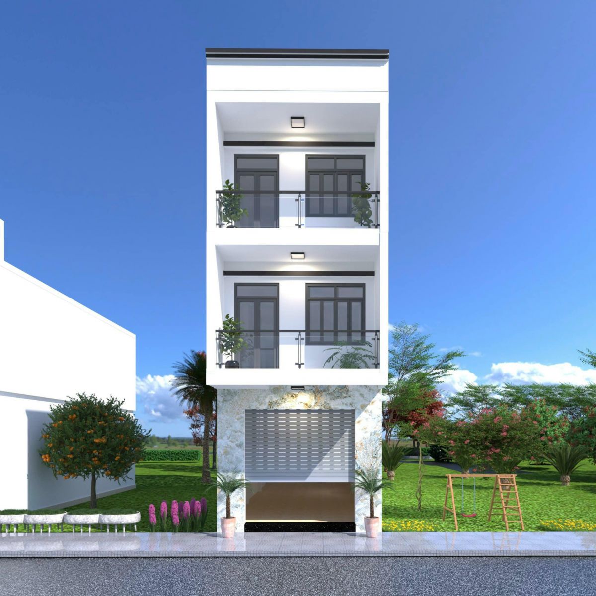 Phối cảnh 3D mặt tiền