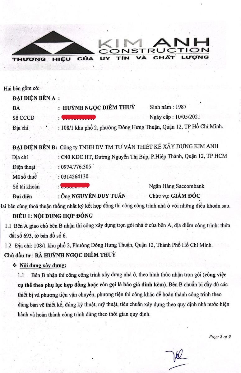 Xây nhà trọn gói phường đông hưng thuận - Xây Dựng Kim Anh