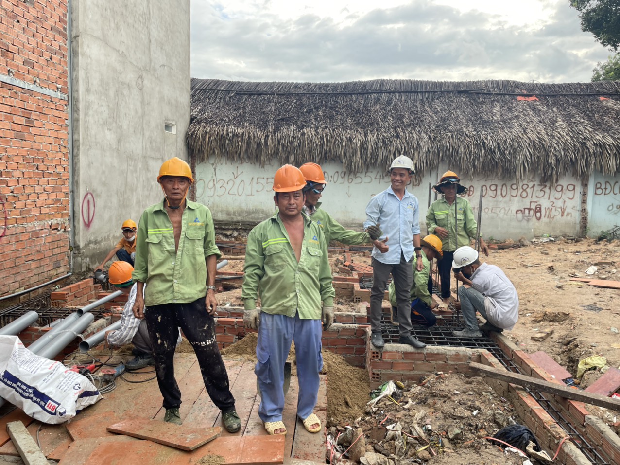 Xây tường nhà phố Long Trường Thủ Đức - Xây Dựng Kim Anh